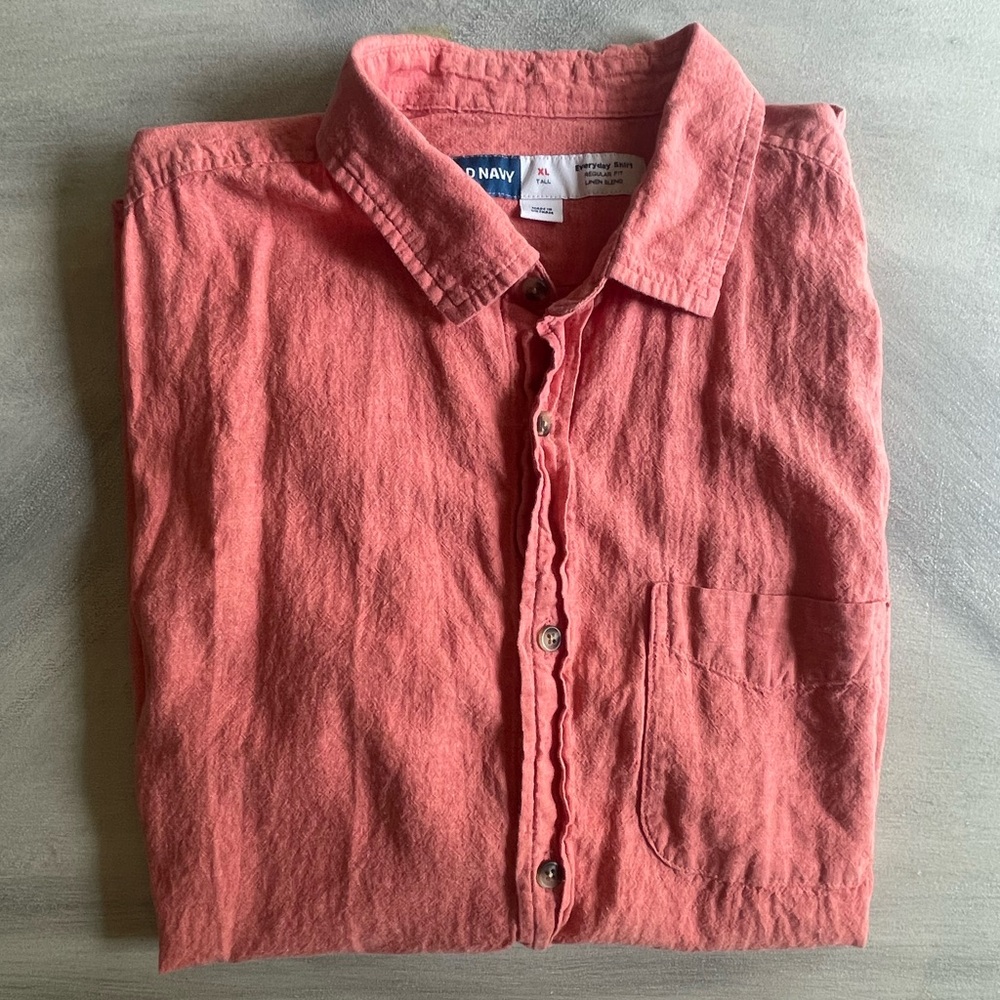Men’s Old Navy Everyday, Linen Blend Shirt - Size XLT